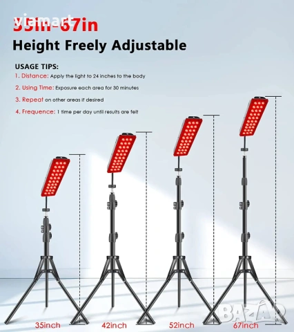 LED лампа с червена и близка инфрачервена светлина Astarexin, За лице и тяло, 3 режима на работа, снимка 7 - Друга електроника - 53119339