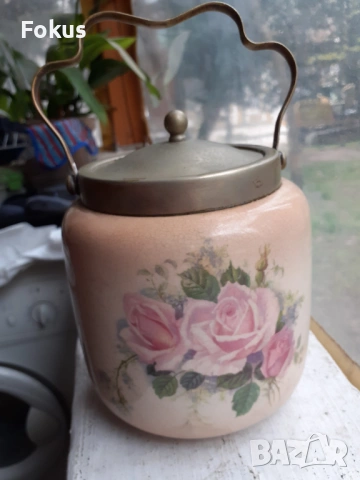 Много стар английски порцелан буркан за бисквити, снимка 5 - Антикварни и старинни предмети - 53384768