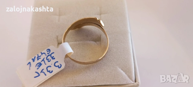 Златен пръстен -3,31гр/14кр, снимка 6 - Пръстени - 53827331