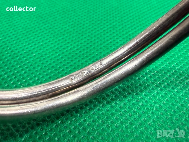 Твърда сребърна гривна. №7702, снимка 5 - Гривни - 52688557