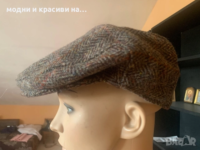 Зимна шапка Calvin Klein i каскет Harris Teed- вълна, снимка 9 - Шапки - 52511597