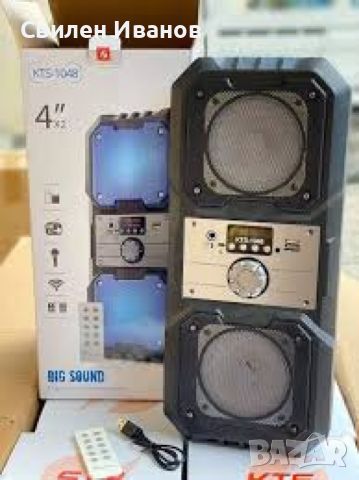 Безжична колона с Micro SD карта и FM радио + безплатен микрофон KTS-1048 8 инча говорители, снимка 6 - Bluetooth тонколони - 46161595