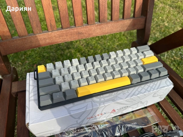 Механична Клавиатура Ajazz x Nacodex NK61 / 60% / Cherry MX Red Switch-ове / Hot swap /, снимка 3 - Клавиатури и мишки - 53541594