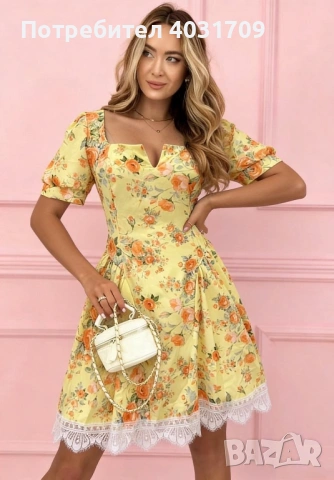 Дамска рокля с флорали , снимка 5 - Рокли - 54126560