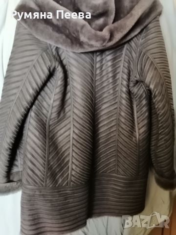 Зимно кожено палто, снимка 2 - Палта, манта - 45470987