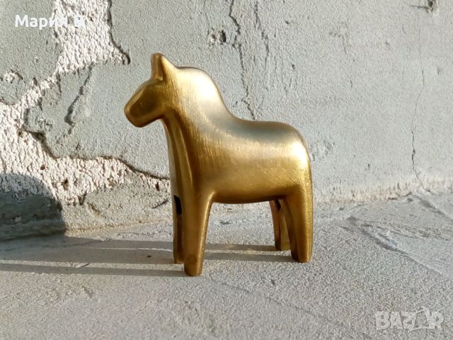 Бронзова статуетка кон, снимка 1 - Статуетки - 45490074