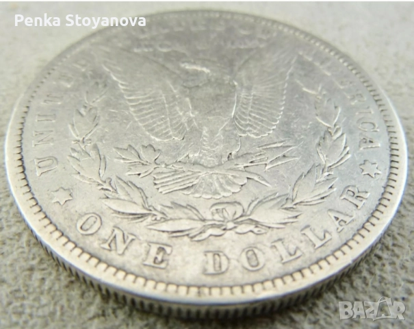 Монета 1 долар 1880г., сребро 900, снимка 5 - Нумизматика и бонистика - 52065667