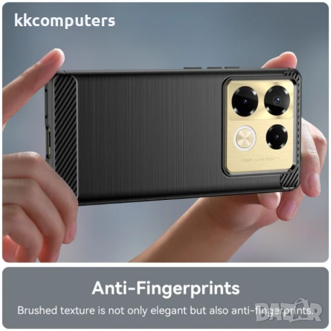 Infinix Note 40 Pro 5G Удароустойчив Carbon Fiber Калъф и Протектор, снимка 6 - Калъфи, кейсове - 51275126