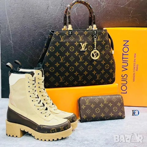 дамски боти, чанта / раница и портмоне louis vuitton , снимка 18 - Чанти - 48684852