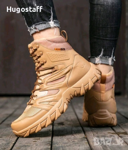 Нови мъжки кубинки каки камуфлажни непромокаеми ботуши тактически работни обувки 44/45/46, снимка 7 - Маратонки - 53179516