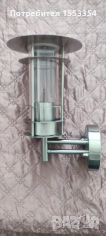 Външен аплик инокс, влагозащитен - два броя, снимка 2 - Лампи за стена - 53749987