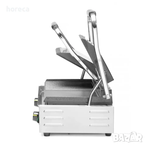 Контактен грил с две плочи - гладка и оребрена , снимка 4 - Обзавеждане на кухня - 51259556