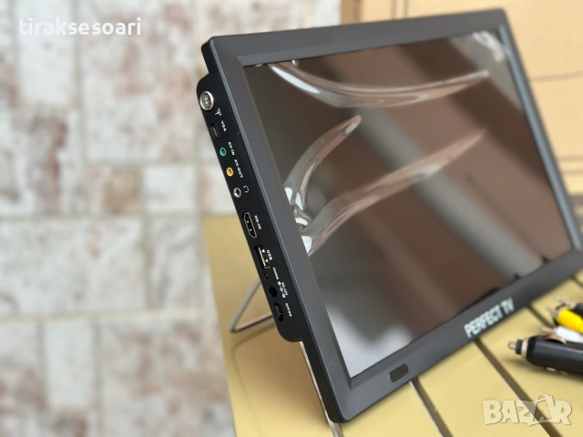 Преносим цифров телевизор PERFECT TV – 14", DVB-T/T2, 12V/220V, вградена батерия, HDMI/USB/AV, снимка 2 - Аксесоари и консумативи - 52470027
