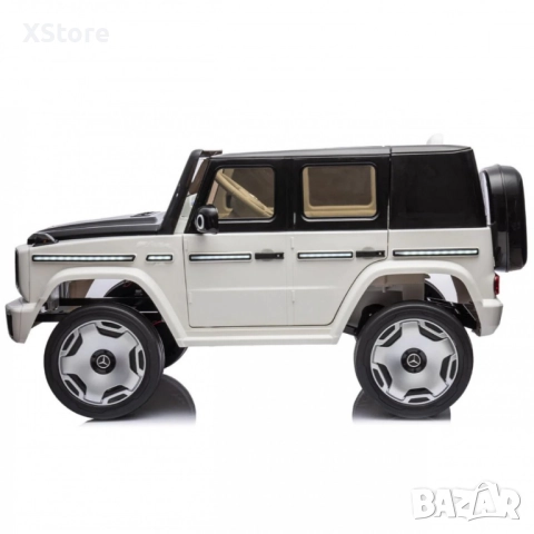 Акумулаторен джип Mercedes EQG Electric G-Class 12V с отварящи се врати меки гуми 4x4 /Черен, бял, снимка 12 - Детски велосипеди, триколки и коли - 51993104