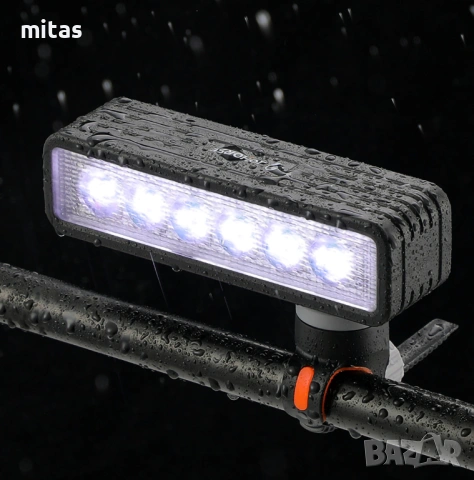 2 в 1 Предна LED светлина JOHORSE с вграден клаксон (500Lum / 120dB), снимка 5 - Аксесоари за велосипеди - 53724280