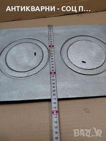 Соц Стара Чугунена Плоча За Стара Печка Камини Барбекюта Огнища. НОМЕР 382., снимка 6 - Антикварни и старинни предмети - 54128366