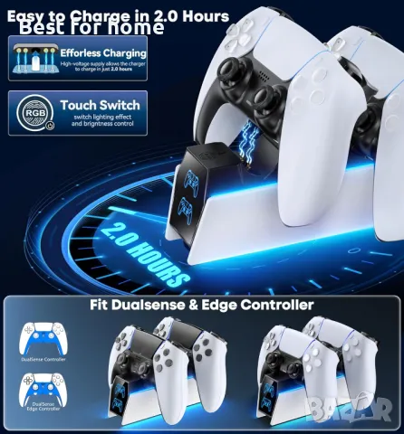  OIVO Зарядно устройство за контролери за PS5- докинг, снимка 2 - Аксесоари - 49879862