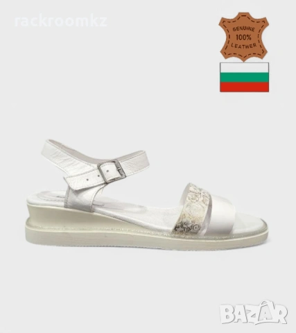 Елегантни бели сандали със златни акценти 2483-939 white-gold