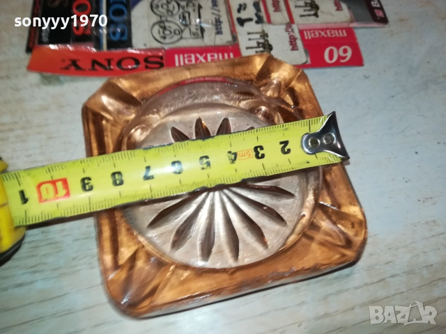 КРАСИВ СТЪКЛЕН ПЕПЕЛНИК 0709251645, снимка 6 - Антикварни и старинни предмети - 51633960