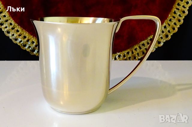 Английска чаша никелово сребро,дръжка. 