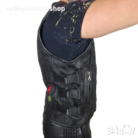 №5554 MDM Мъжки кожен мото елек – размер М, снимка 3 - Аксесоари и консумативи - 53060252