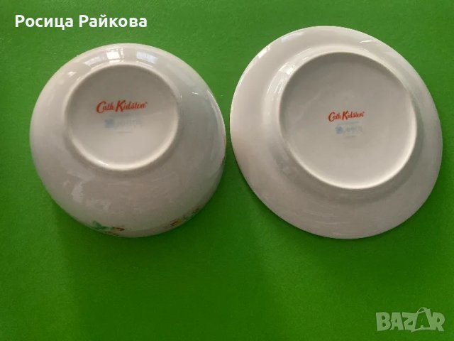 Cath Kidston комплект купичка и чинийка, снимка 5 - Чинии - 47707843