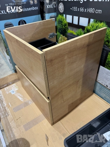 Продавам нов шкаф за мивка с две чекмеджета – светло кафяв, снимка 4 - Шкафове - 52813181