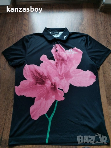 j.lindeberg tour tech golf polo - мъжка дизайнерска тениска КАТО НОВА Л, снимка 8 - Тениски - 54208234