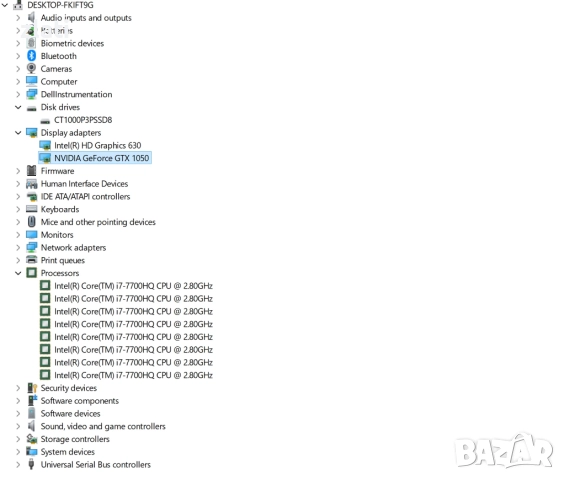 Лаптоп Dell XPS 15 9560 - 15.6" 4K IPS Touch - i7-7700HQ 2.5Ghz/RAM32GB/SSD1TB/GeForce GTX 1050 4GB, снимка 10 - Лаптопи за игри - 52470232