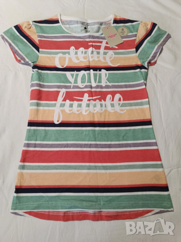 Английска памучна тениска - туника Crafted 13 г.