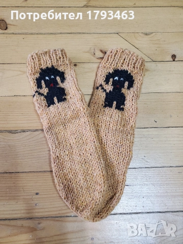 Ръчно плетени детски чорапи от вълна, ходило 15см., снимка 15 - Чорапи - 41115280