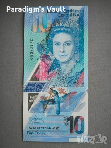 Банкнота - Източни Кариби - 10 долара UNC | 2019г., снимка 2 - Нумизматика и бонистика - 45232291