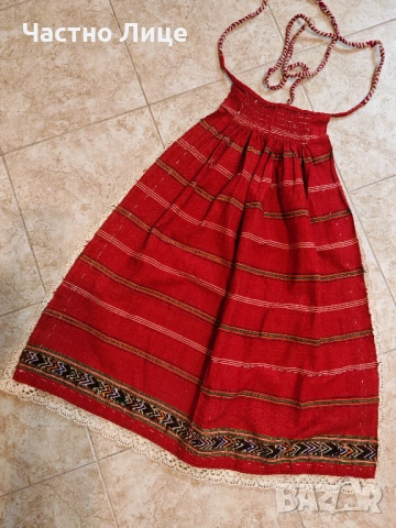 Оригинална Хърцойска Над Сто Годишна Дамска Престилка от 1920те г. за Народна Носия, снимка 3 - Антикварни и старинни предмети - 54160747