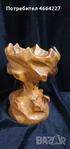 Уникален дървен бокал