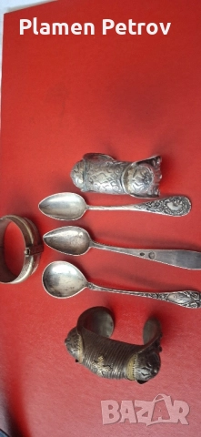 Колекционерска чиния сребърни лъжички и рогатки , снимка 18 - Колекции - 28403331
