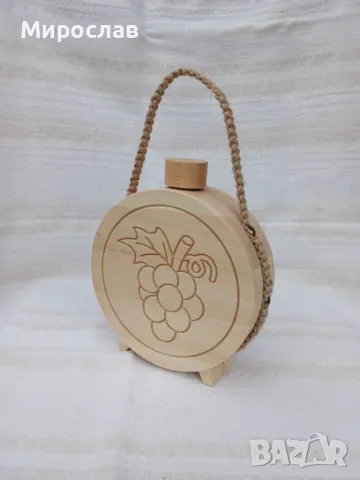 Дървена бъклица със стъклен контейнер 200мл., снимка 2 - Други - 49694492