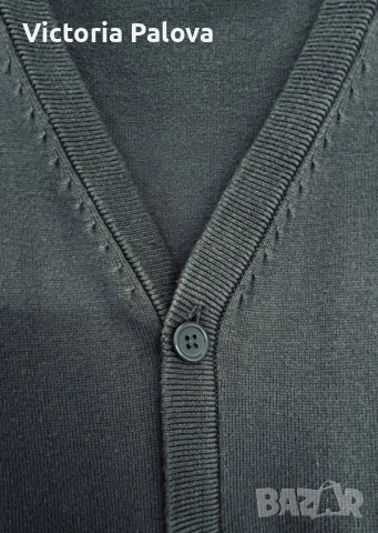 Мъжка памучна жилетка тъмен olive 🫒 – 100% памук, размер L, снимка 8 - Блузи - 54152518