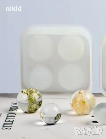 2,5 см топче 4 топчета сфера силиконов молд форма фондан смола шоколад гипс декор