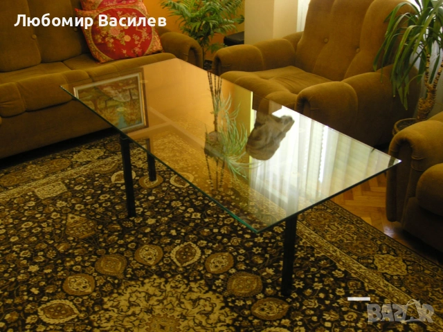 маса със стъклен плот 140/65/55, снимка 3 - Маси - 54211996