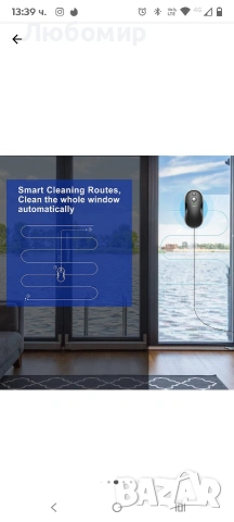 Tosima W3 3800PA Интелигентен робот за почистване на прозорци, автоматична функция за пръскане, снимка 10 - Други - 53592279