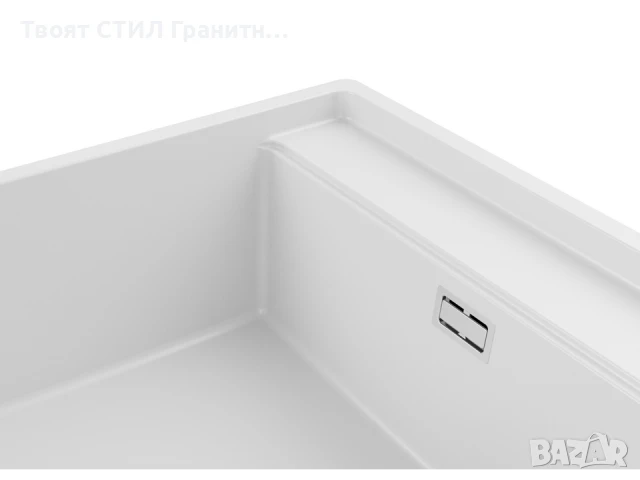 Бяла кухненска мивка за вграждане под плот Берген 60 Low 560x530 мм, снимка 5 - Мивки - 51415869