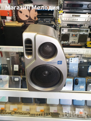 1бр. Тонколона HBS High Bass Sound 2-way dynamic speaker system В отлично техническо и визуално съст, снимка 2 - Тонколони - 44951467