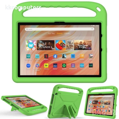 Amazon Kindle Fire HD 10 2023 EVA Удароустойчив Калъф и Протектор, снимка 3 - Калъфи, кейсове - 51146874
