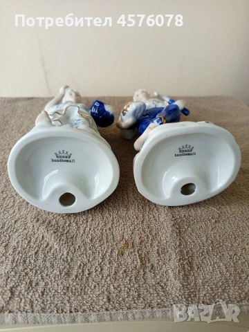 комлект от две ръчно рисувани керамични фигури, снимка 5 - Колекции - 54080130