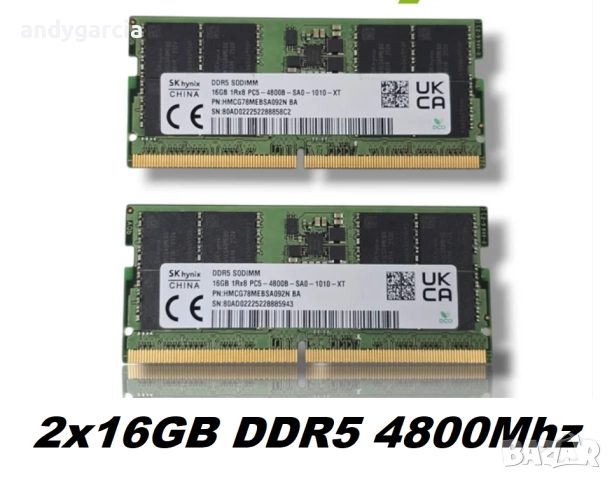  32GB DDR5 4800mhz КИТ KIT Hynix SO-DIMM Kit sodimm рам памет за латоп ram for laptop 