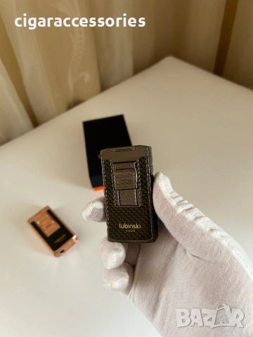 Запалка Lubinski с двоен джет пламък и вграден пънч за пури, снимка 6 - Запалки - 52812874