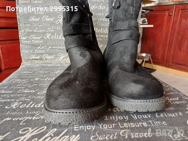 Мъжки черни боти , снимка 3 - Мъжки боти - 52087607