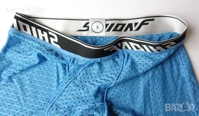 S/M нови мъжки боксерки в син цвят с отвори, снимка 6 - Бельо - 54209580