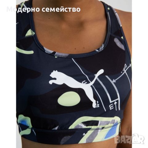 Дамски спортен потник puma individualfinal sport bra black, снимка 3 - Потници - 46805622