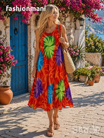 Индийски рокли 18 цвята - код 1398, снимка 7 - Рокли - 47355388